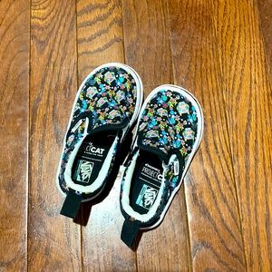 Vans Toddler Tiger Print Slip-Ons, sz. 7